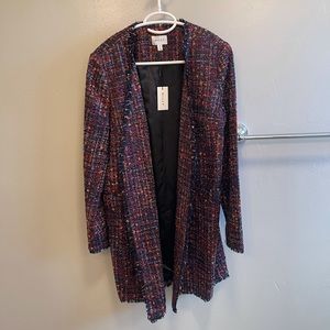 Milly Multi Colored Tweed Coat